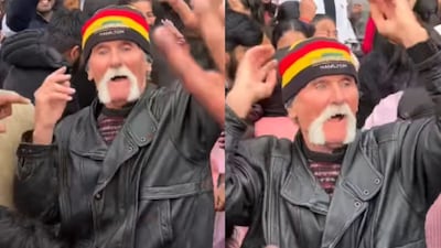 The Hulk Hogan doppelganger was dancing on Main Nikla Gaddi Leke from Gadar 2. (Photo Credit: Instagram)