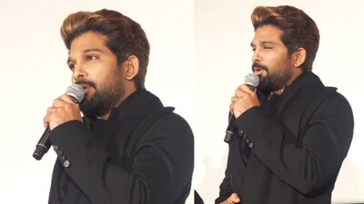 Allu Arjun was joined by Rashmika Mandanna on the stage. (Photo Credit: X)