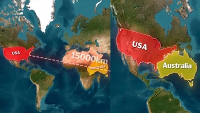 The west coast of Australia lines up closely with the east coast of US. (Photo Credit: Instagram)