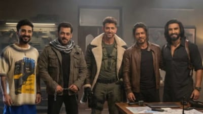 Vir Das posed with SRK, Hrithik Roshan and Salman Khan. (Photo Credit : X)