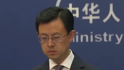 Chinese foreign ministry spokesperson Guo Jiakun at a press conference on Tuesday. (Global Times)