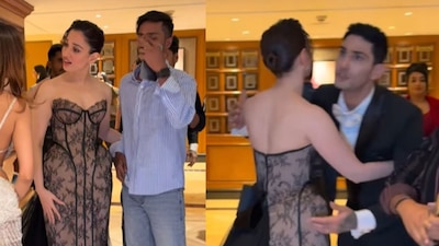 Tamannaah Bhatia hugged Prateik Babbar at an event. (Photo Credit: Instagram)