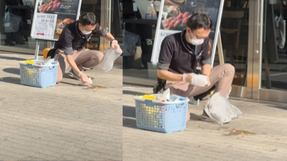 Japanese Worker Cleans Vomit By Hand