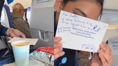 Their gesture brought a smile to the grandmother's face. (Photo Credit: X)