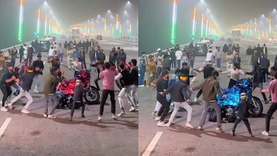 The clip shows nearly 15 youngsters dancing around a motorcycle. (Photo Credit: X)
