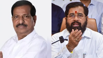 Maharashtra BJP Minister Ganesh Naik and Shiv Sena leader Eknath Shinde | Image: File