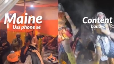 He used Apple’s Find My Device, which shows a lost phone message on its screen.(Photo Credit : Instagram)