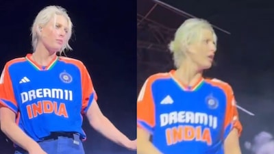 Linkin Park's Emily Armstrong took the stage wearing Indian cricket jersey. (Photo Credit: X)