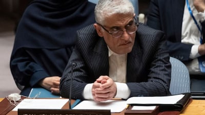 Amir-Saeid Iravani, Iran’s permanent representative to the United Nations. (AP File) 