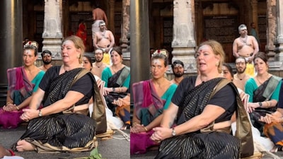 The women repeat mantras after the priest with correct pronunciation. (Photo Credit: Instagram)