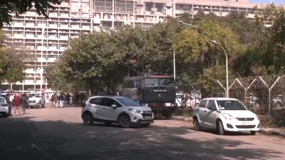 A visual from outside the Haryana Civil Secretariat in Chandigarh (Image credit: ANI/X)