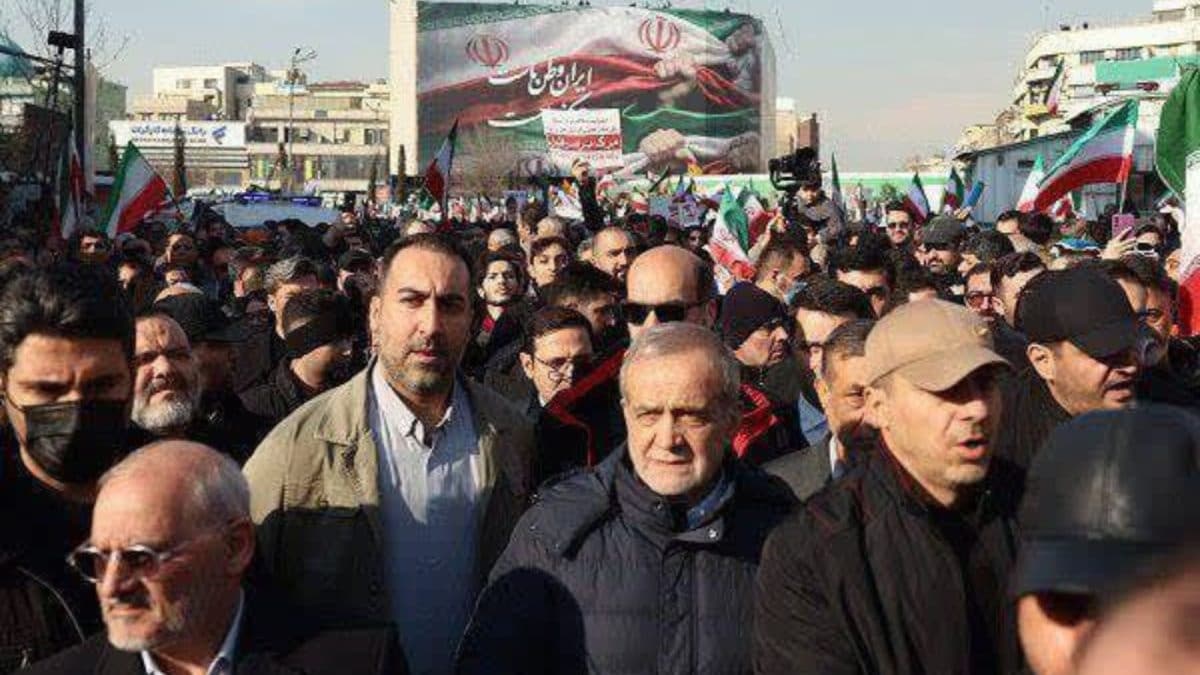 Iran's President Joins Pro-Regime Rally In Tehran As Protest Death Toll Crosses 600