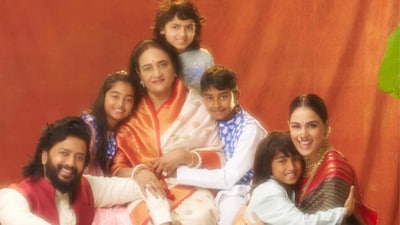 Genelia Deshmukh posted a picture of Riteish and her sons on her Instagram Story. (Photo Credit : Instagram)