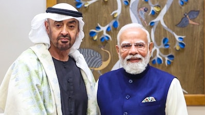 PM Narendra Modi with UAE President Sheikh Mohamed bin Zayed Al Nahyan during a meeting, in New Delhi on January 19, 2026. (Image: PMO/PTI)