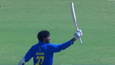 Aman Rao smacked a double hundred against Bengal (Picture credit: X)