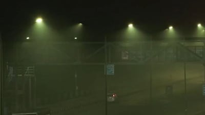 Early morning visuals from Swaminarayan Akshardham temple area. (ANI)