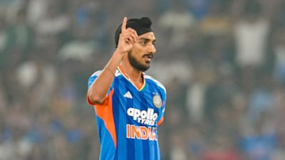 Arshdeep Singh celebrates the wicket of South Africa's David Miller during the fifth T20I (Picture credit: PTI)