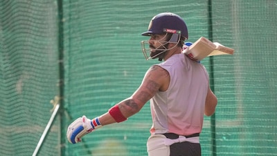 Virat Kohli at a practice session ahead of the first ODI vs New Zealand (Picture credit: PTI)