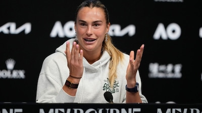 Aryna Sabalenka speaks at the pre-tournament press conference (Picture credit: AP)