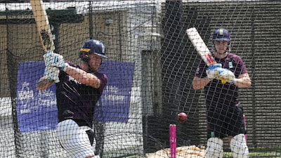 Ben Stokes bats in the nets ahead of the Sydney Test (Picture credit: AP)
