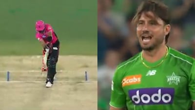Babar Azam got a fiery send-off from Marcus Stoinis in the Big Bash League (Picture credit: Screengrab from X)