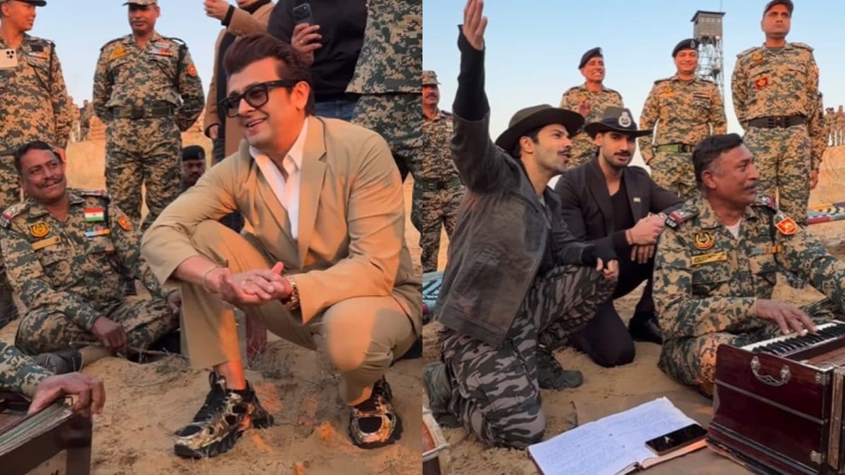 Border 2: Varun Dhawan, Ahan Shetty, Sonu Nigam Sing Ghar Kab Aaoge With BSF Jawans | Watch | Bollywood News