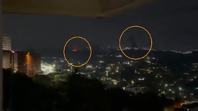 An undated image circulating on social media shows a night-time view of Caracas. The image, shared by the Tehran Times, could not be independently verified. (IMAGE: TehranTimes/X) 