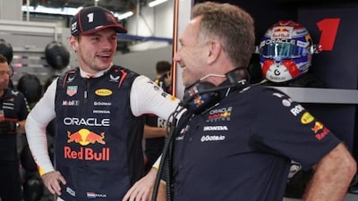 Verstappen with Horner (X)