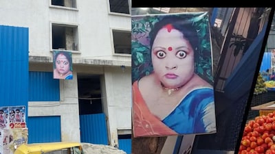 Somewhere between shares and screenshots, the meme jumped off phones and onto walls. Locals began printing the image and using it instead of traditional drishti bombes. Image: X