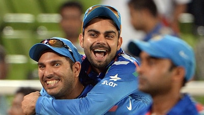 Virat Kohli and Yuvraj Singh shared a long career together.(PC: AFP)