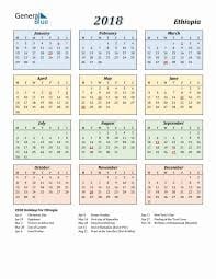  Ethiopia follows the Ethiopian calendar, which is about seven to eight years behind the Gregorian calendar. It has 13 months. Ethiopians celebrate the New Year, called Enkutatash, on September 11 or 12 with church prayers, music, and family meals.