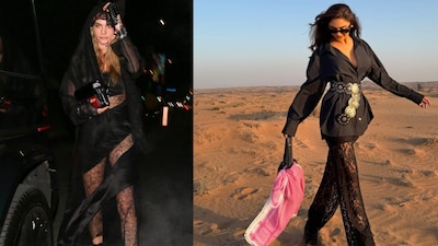 Model Cara Delevingne and actor Krystle Dsouza