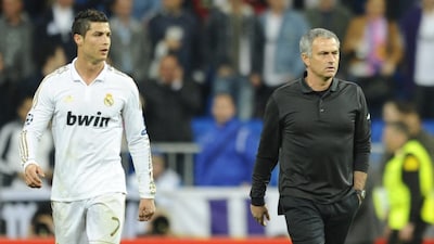 Cristiano Ronaldo (left) and Jose Mourinho (AFP Photo)