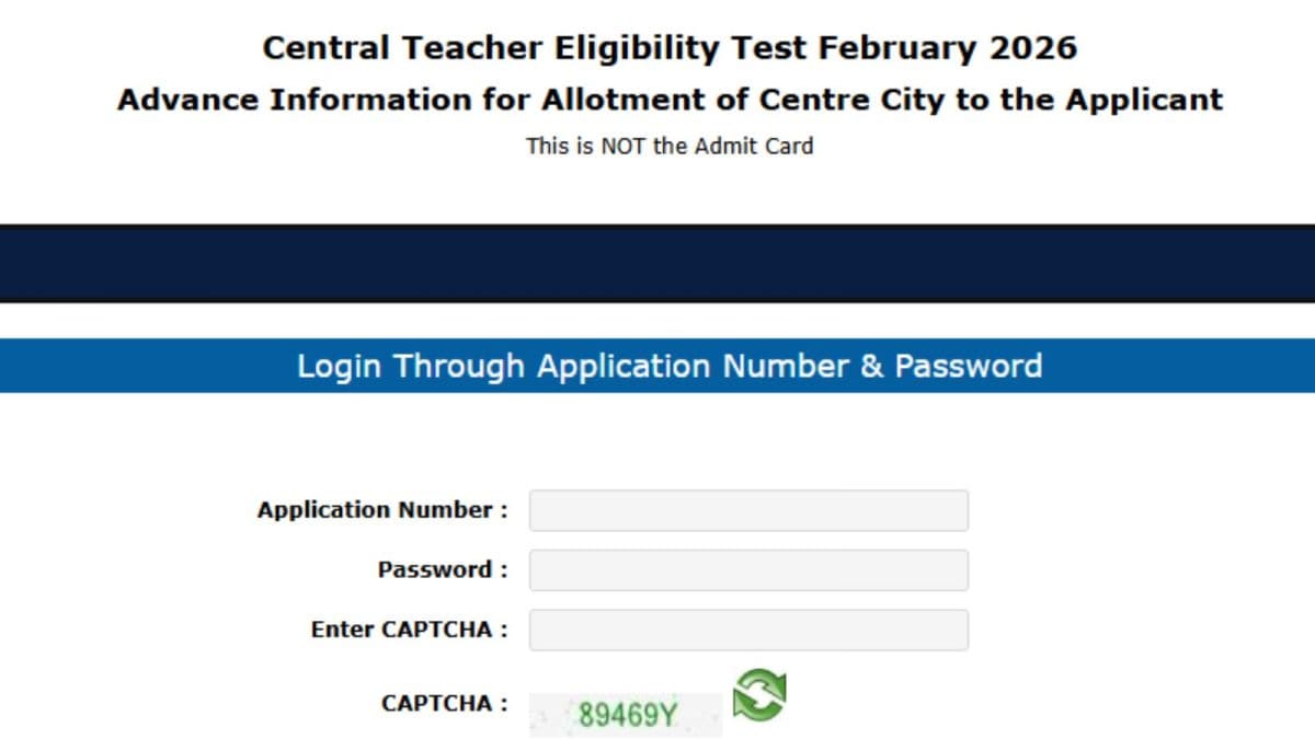 CTET 2026 Exam City Intimation Slip Released, Get Direct Link Here