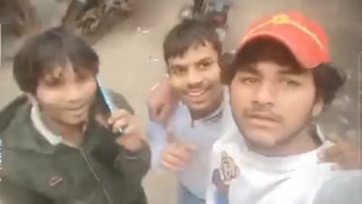 Police said three of the accused stabbed and beat the victims, Anshu and Vimal, while the fourth recorded the assault on his phone.