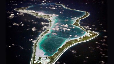 Aerial view of Diego Garcia (Image: US Navy via AP)