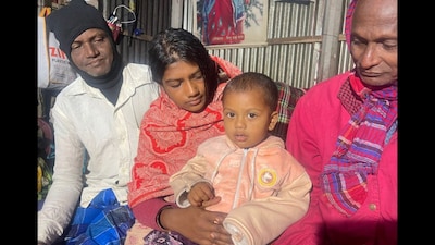 Dipu Das’s widow Megha (in pic) says she spoke to her husband from his clothing factory at 4pm the day he was murdered. (News18)