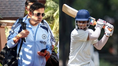 Gautam Gambhir (left) and Ayush Badoni (PTI Photo)