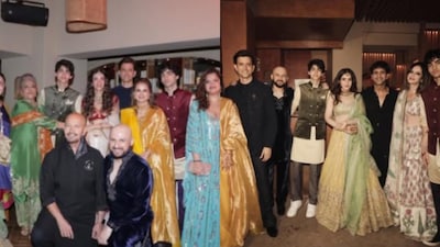 Hrithik Roshan shared unseen photos from Eshaan's wedding.