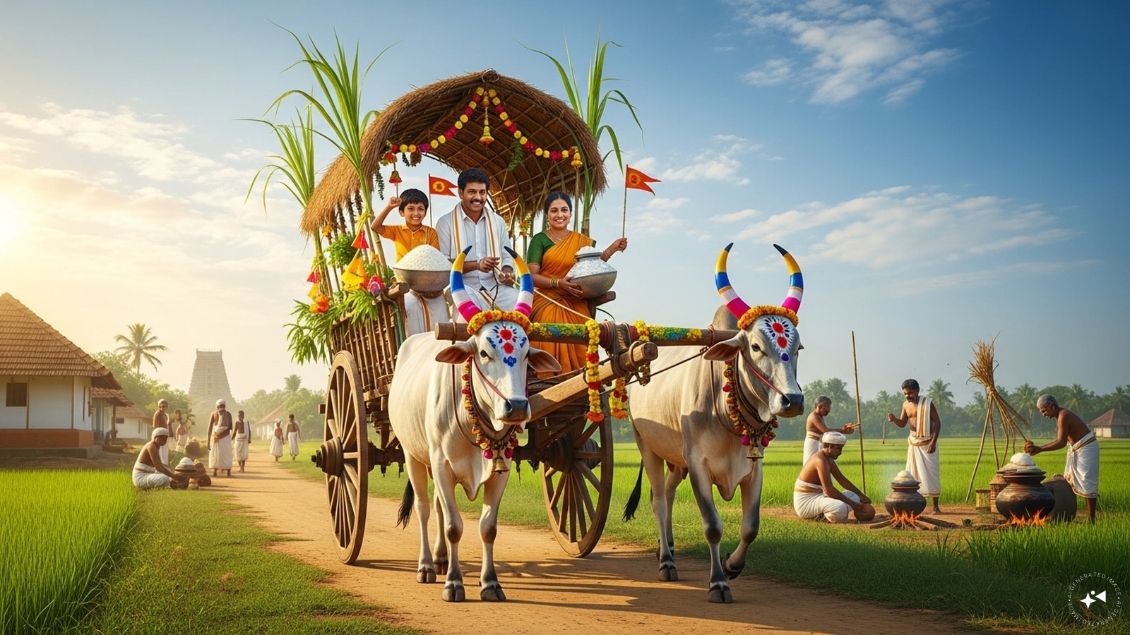 Bullock Cart Rides: Bring the village festival vibe home with miniature bullock cart rides or visits to local farms offering rides. It’s a nostalgic experience for adults and a thrilling activity for children, keeping everyone entertained and connected to Pongal traditions.