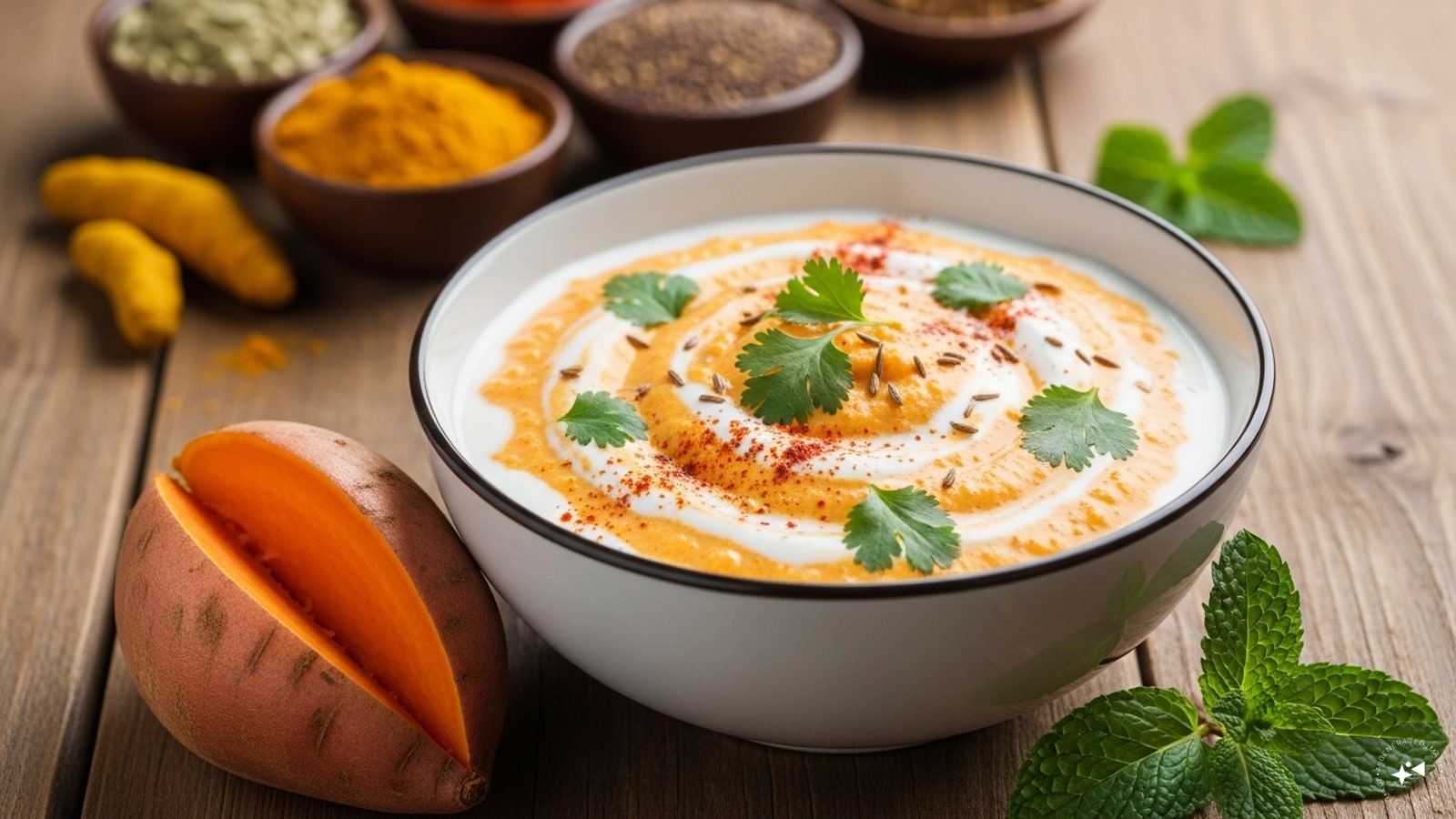 Sweet Potato Raita: Boiled sweet potato mixed with yogurt creates a subtly sweet and creamy raita, perfect for winter. Sweet potatoes are loaded with vitamins and minerals, making this dish both comforting and nutritious.