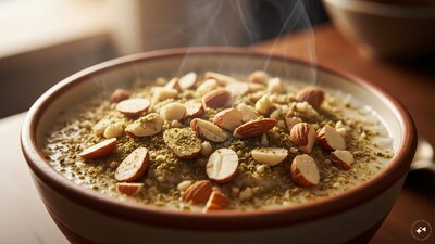    For added flavour, sprinkle with chopped almonds and add cardamom powder. Serve warm!