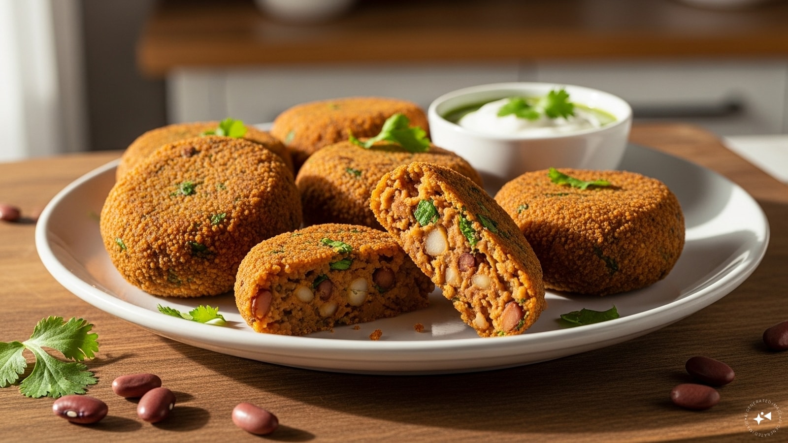  Rajma Cutlets: Mashed rajma mixed with boiled potatoes, spices, and herbs, shaped into patties, and shallow-fried to golden perfection. Crispy outside, soft inside, these cutlets are perfect as snacks, appetizers, or even a side for main meals.