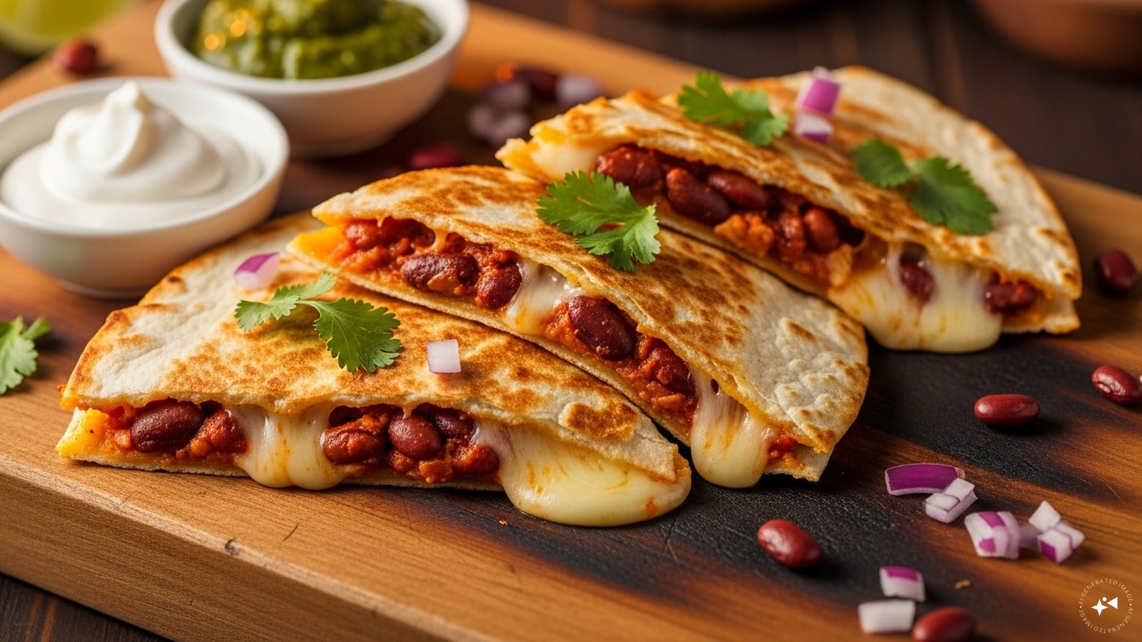  Rajma Quesadilla: This Indo-Mexican fusion uses spiced rajma with cheese, sandwiched in tortillas and grilled to perfection. Crispy on the outside and gooey inside, it’s a fun way to enjoy rajma with a twist that everyone will love.