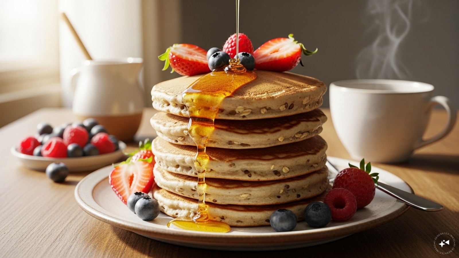  Multigrain Pancakes: Prepare pancakes using multigrain flour mixes with oats, millet, and whole wheat. Lightly sweetened with fruits or honey, they make breakfast or brunch nutritious and satisfying. These pancakes provide sustained energy, fiber, and protein, offering a wholesome alternative to refined flour versions.