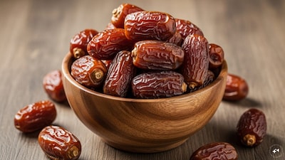 In today’s fast-paced lifestyle, irregular eating habits and constant stress have led many people to struggle with low body weight, weakness, and persistent tiredness. Feeling exhausted after minimal work, low stamina, and difficulty gaining weight have become common complaints. In such cases, Ayurveda and traditional home remedies recognise dry dates as a simple yet effective natural solution. (Image-AI)
