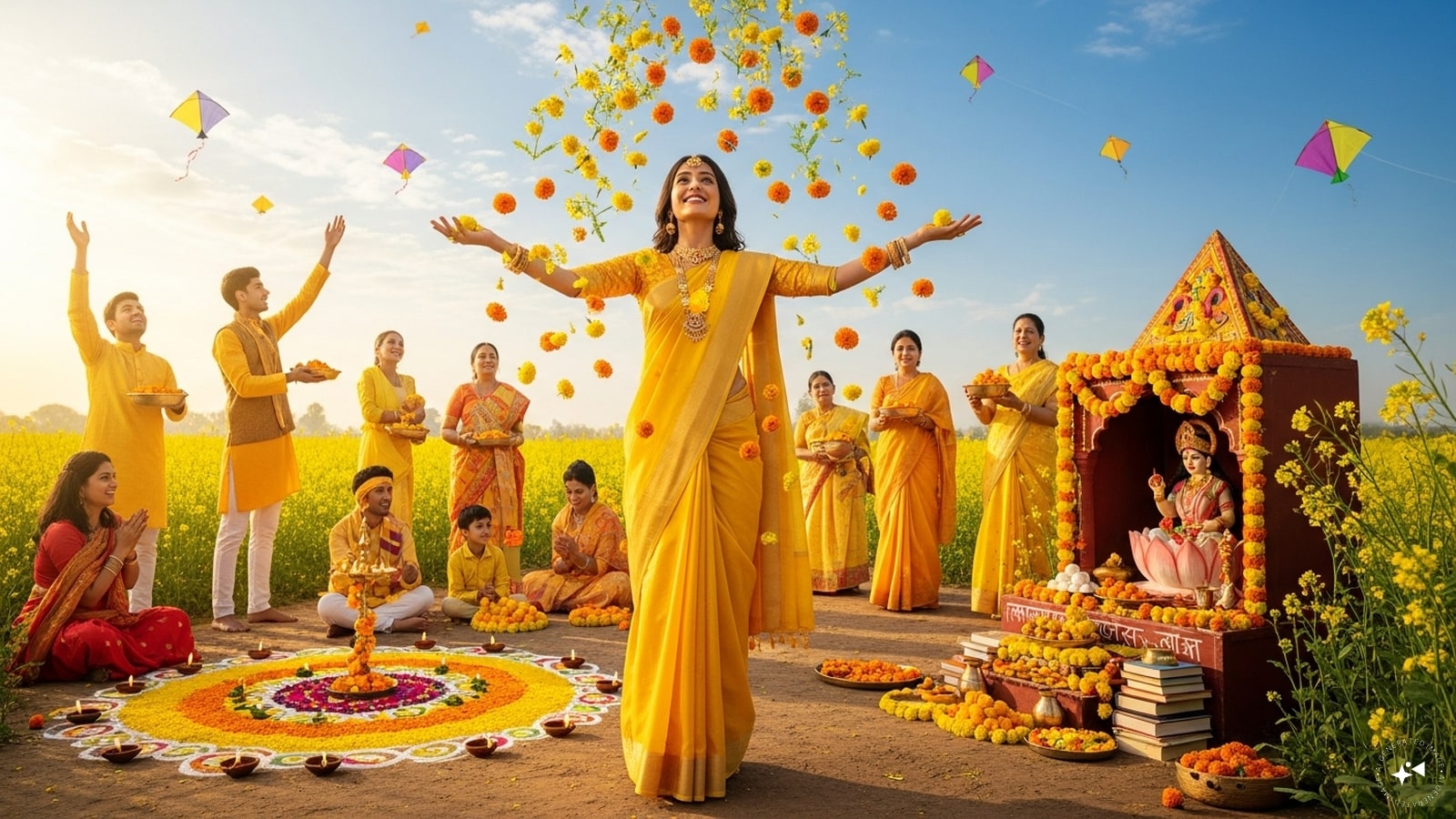 On this Basant Panchami, let positivity bloom in your life like yellow flowers and let your heart be filled with peace, hope and happiness. On this Basant Panchami, let positivity bloom in your life like yellow flowers and let your heart be filled with peace, hope and happiness.