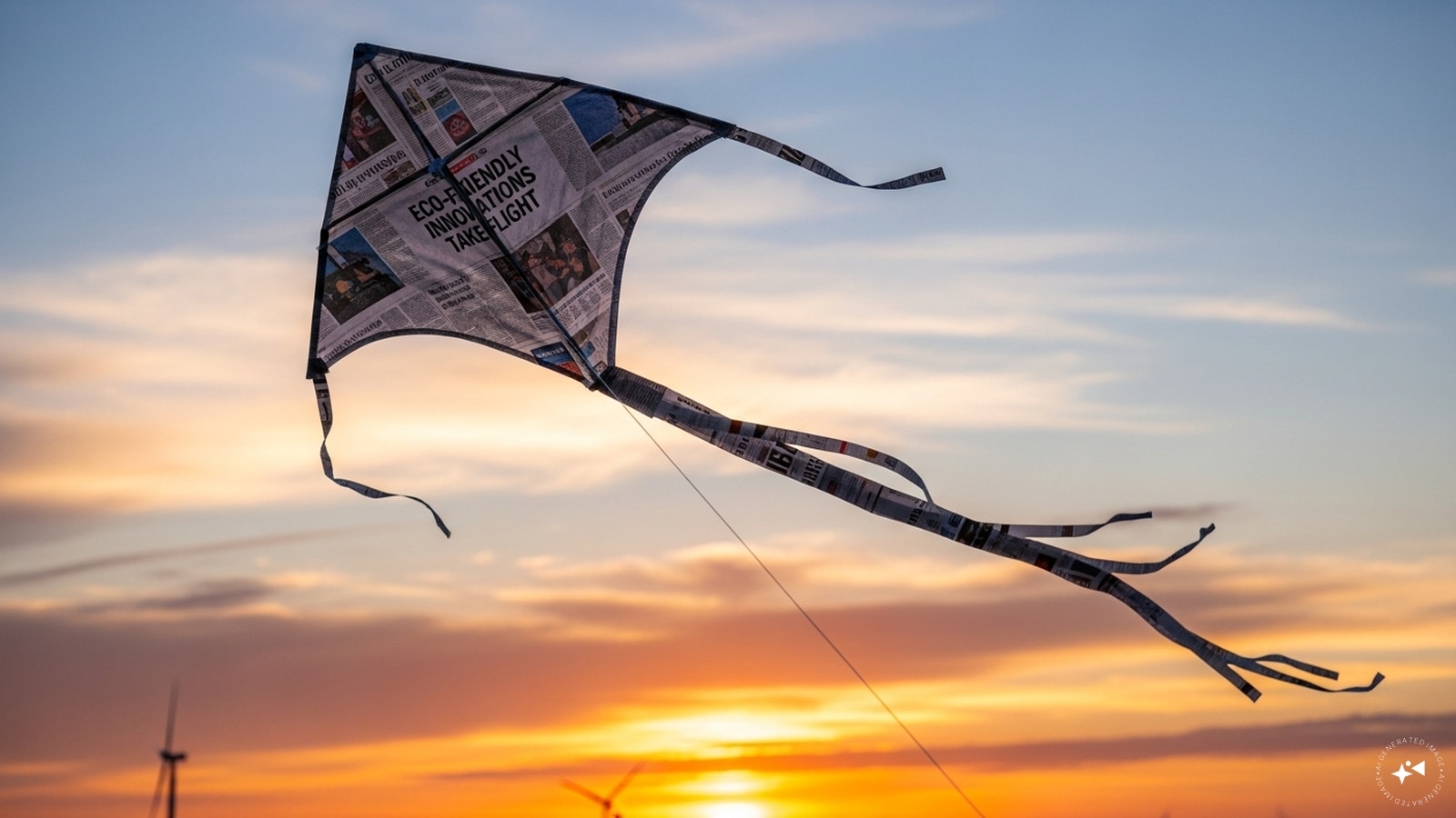 Eco-Friendly Newspaper Kite: Reuse old newspapers and sticks to create an environmentally friendly kite. Tape or glue pieces together to form your desired shape and add a paper tail for stability. Decorate with eco-friendly paints for a colourful, sustainable celebration.