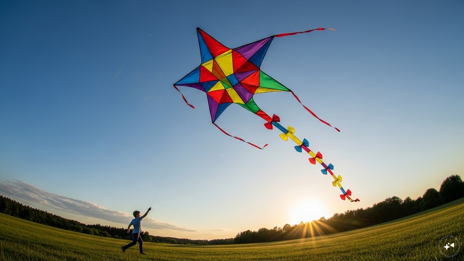 Star-Shaped Kite: Cut thick paper or cardboard into a star shape and reinforce with sticks. Attach a central string and a long tail for balance. Decorate each point with glitter, stickers, or paints to sparkle beautifully against the sky.