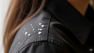 Not all white flakes are dandruff.
